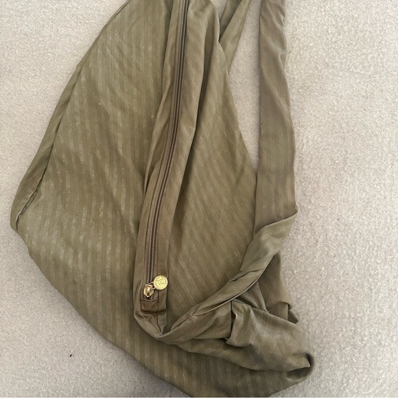 Fendi Vintage Striped Coated Fabric Shoulder Sling Bag Backpack with Pouchette - Picture 8 of 15